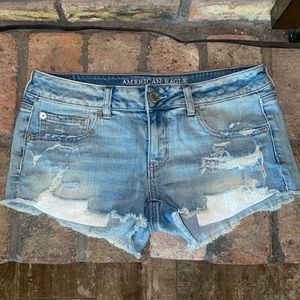 American Eagle Low Shortie Stretch Jean Shorts